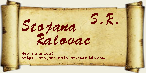 Stojana Ralovac vizit kartica
